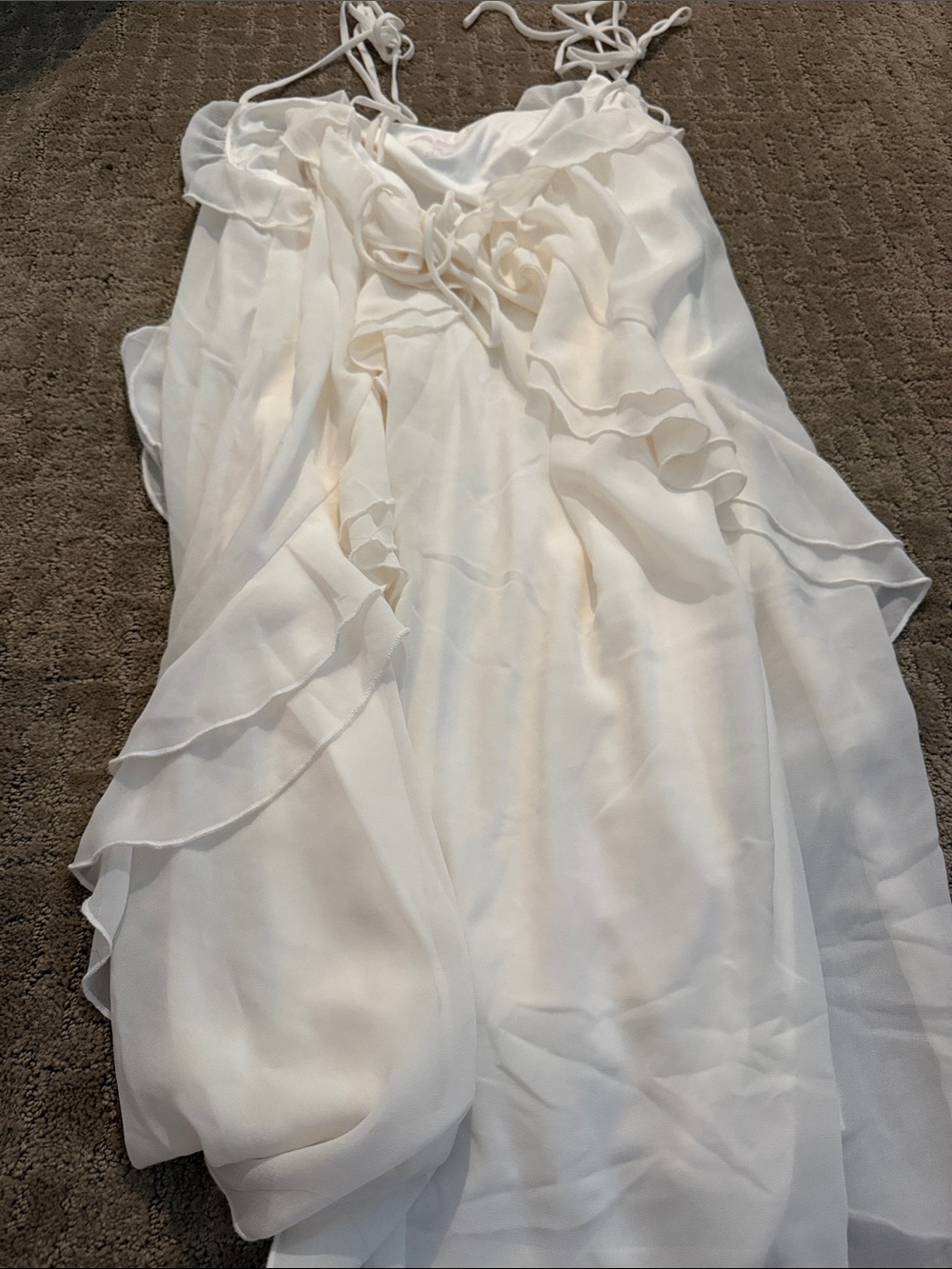 Target Ivory Strapless Ruffle Chiffon Dress - Picture 3 of 4